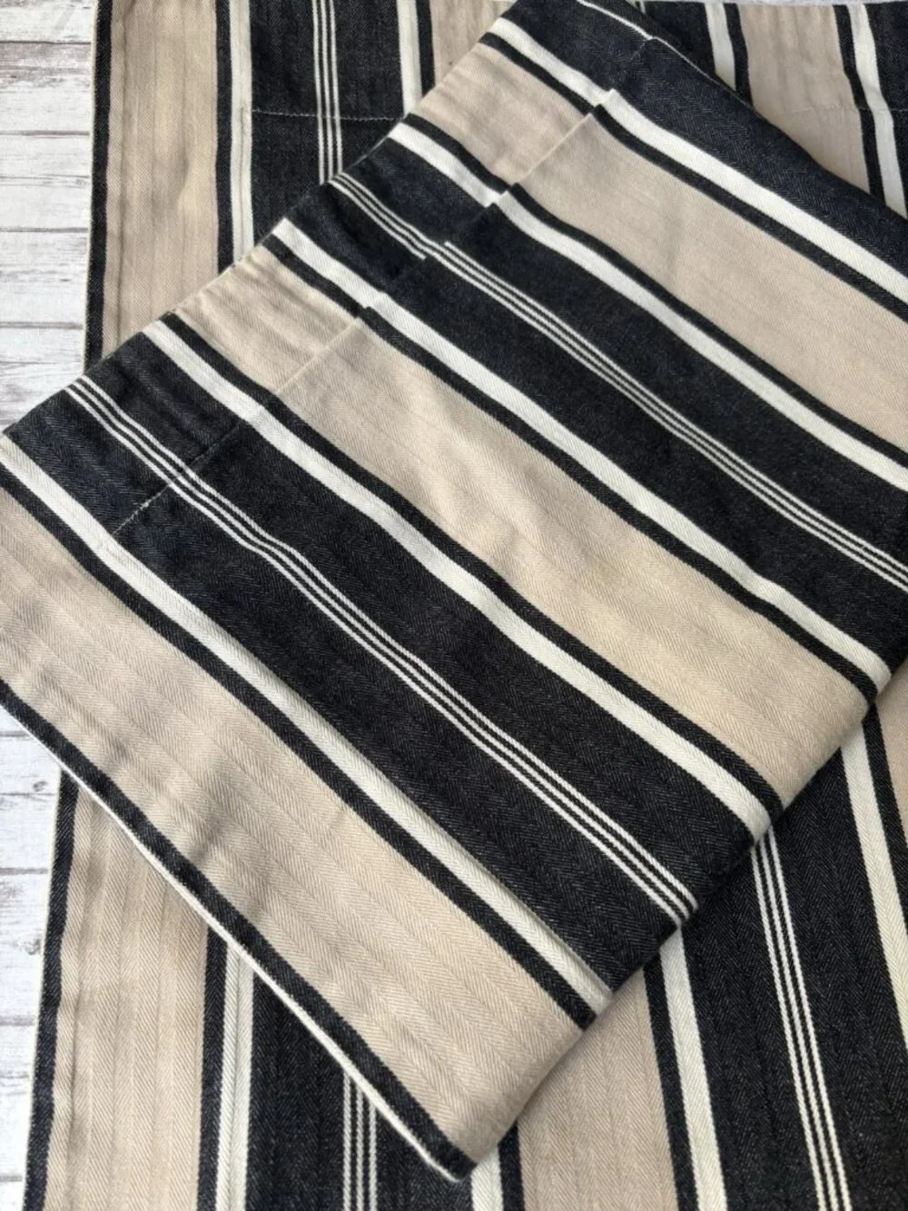 Pottery Barn Pillow Shams Covers‎ Cream Tan Charcoal Gray Standard Cotton PAIR